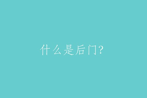 什么是后门？